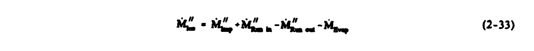 Equation 2-33 corrected. M"Ice = M"Ice + M"Runin - M"Runout - M"Evap