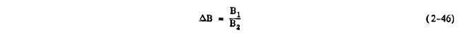 Equation 2-46. ΔB = B1 / B2