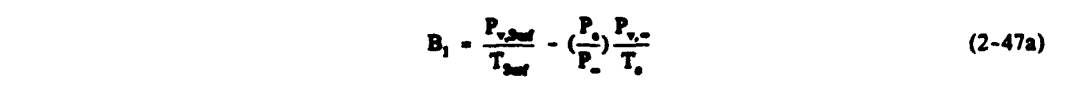 Equation 2-47a. B1 = PV,Surf / TSurf - (Po / P∞) (Pv,∞ / Ts)