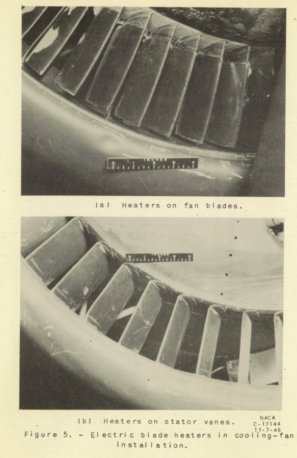 Figure 5. Electric blade heaters in cooling—fan installation.