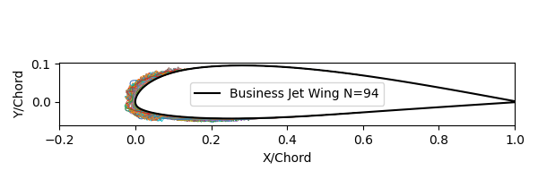 Business Jet Wing 94 ice shapes